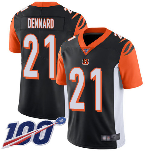 Cincinnati Bengals Limited Black Men Darqueze Dennard Home Jersey NFL Footballl #21 100th Season Vapor Untouchable